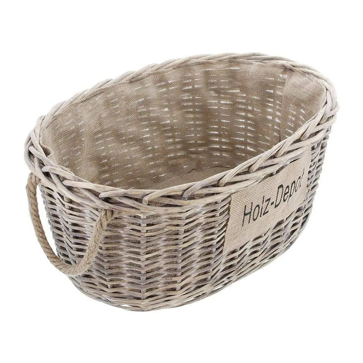 Dekoleidenschaft Kaminholzkorb, Shabby Look, handgefertigt — für Holz, Spielzeug & mehr 2