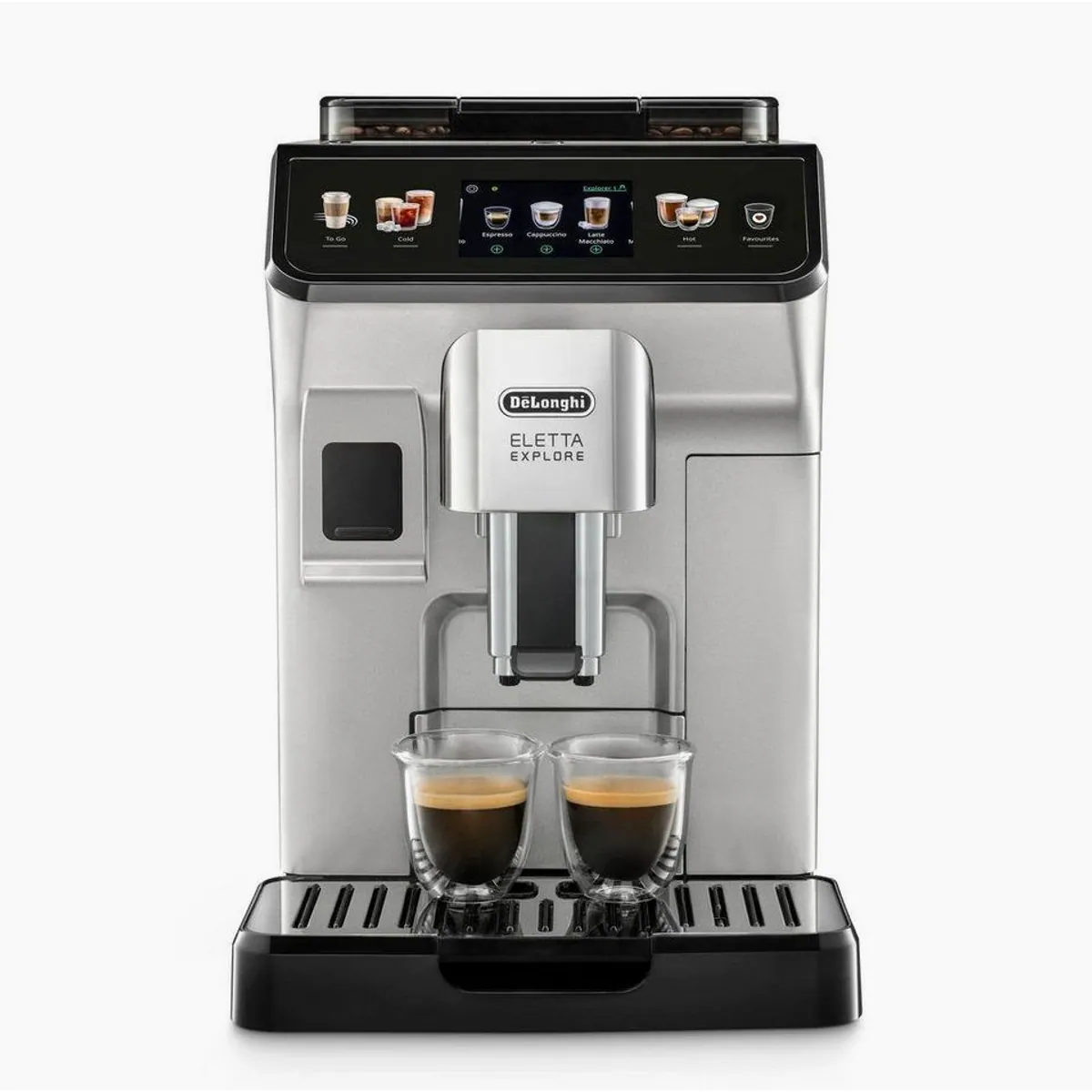 De'Longhi Eletta Explore ECAM450.55.S, 40 Rezepte, kaltes Milchschaumsystem, 3,5" Touch-Display 2
