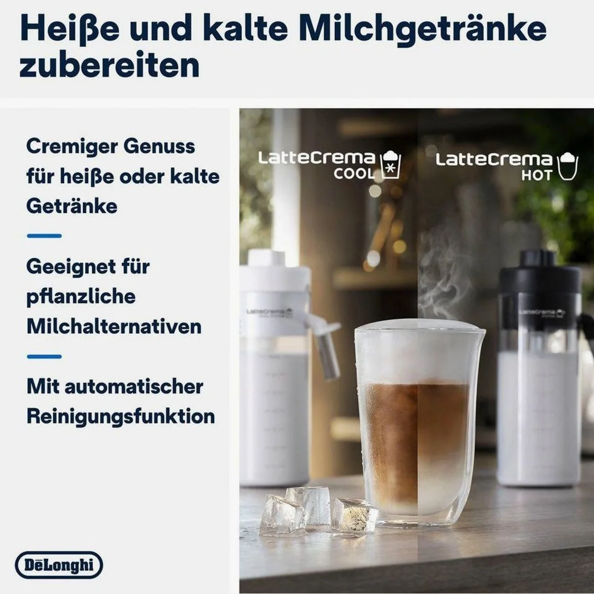 De'Longhi Eletta Explore Cold Brew ECAM450.86.T, 2 Karaffen & 100 Rezepte — heiß & kalt genießen 5