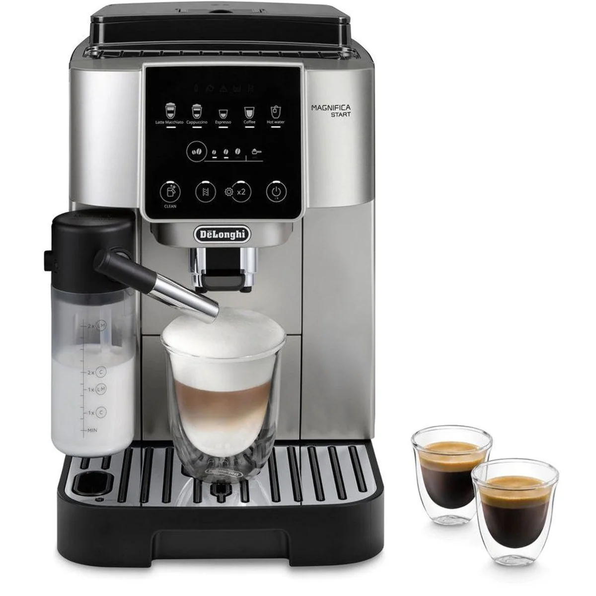 De'Longhi Kaffeevollautomat Start Milk ECAM220.80.SB, Milchkaraffe, Einfache Bedienung, Individuelle Getränkewahl