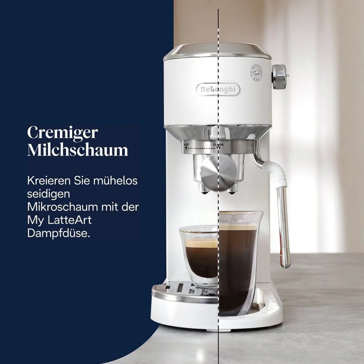 De'Longhi Dedica Duo EC890.WI, Espresso & Cold Brew, 15 Bar Druck 2
