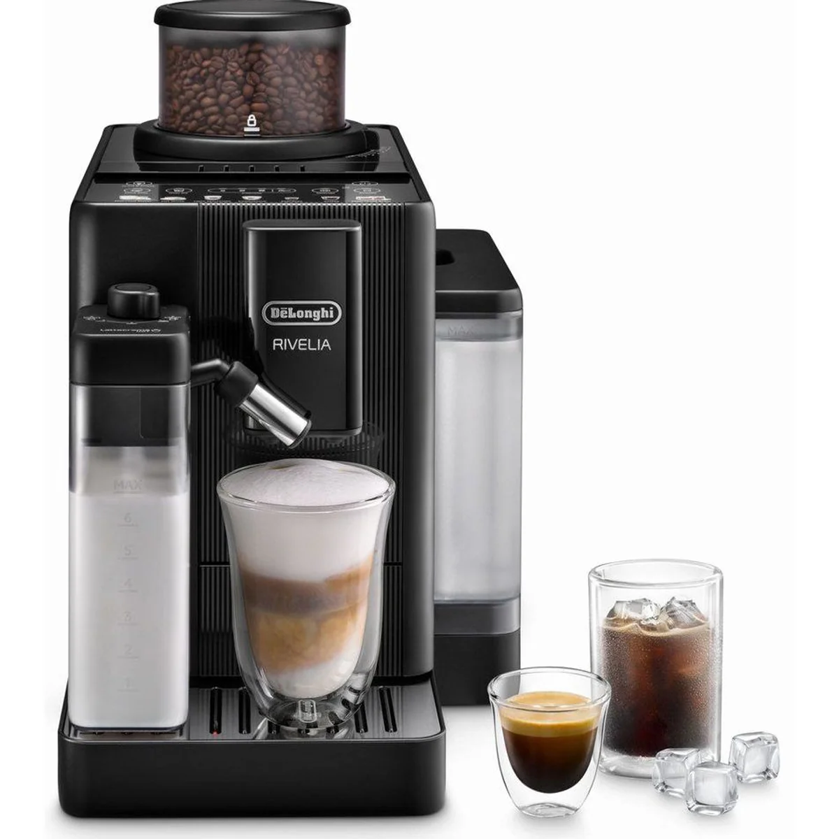 De'Longhi Rivelia EXAM420.55.BXL Kaffeevollautomat, 10 Rezepte & Cold Brew