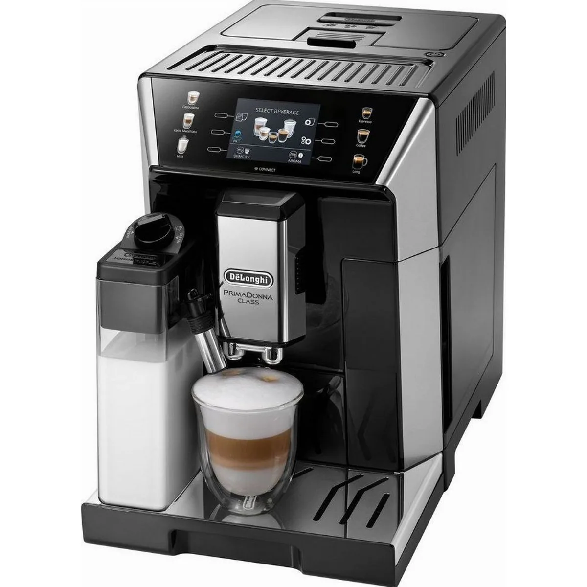 De'Longhi PrimaDonna Class ECAM550.65.SB, perfekter Milchschaum, 5 Kaffeestärken, 3,5'' TFT-Display