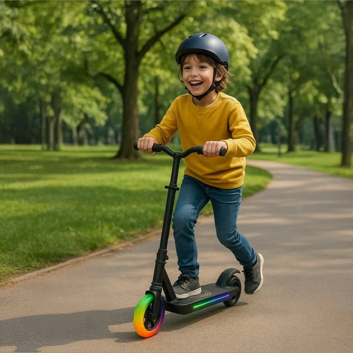 Denver SCK-5500B E-Scooter, klappbar, 10 km/h, LED-Vorderrad 5