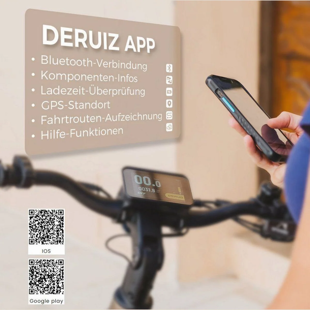 DERUIZ Mica Pro E-Bike 28 Zoll, 110 Nm, 180 km Reichweite — Gates Riemenantrieb, ENVIOLO Schaltung, 6 Fahrmodi 5