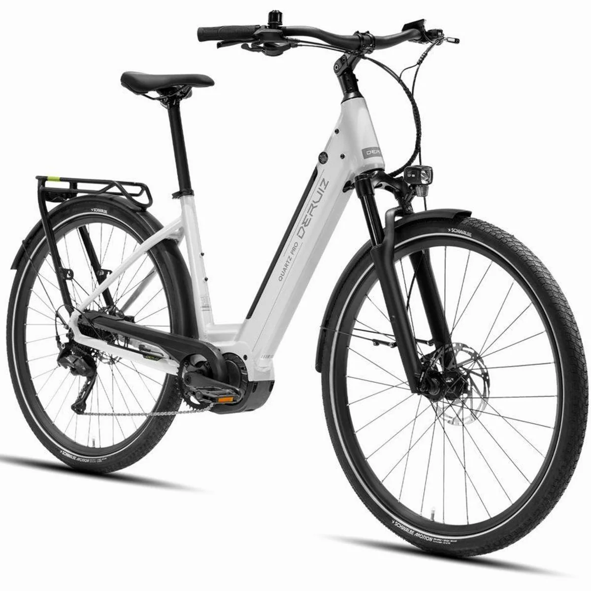 DERUIZ Quartz Pro E-Bike Cityrad, 644 Wh Akku, 100 Nm Mittelmotor, 9-Gang Shimano