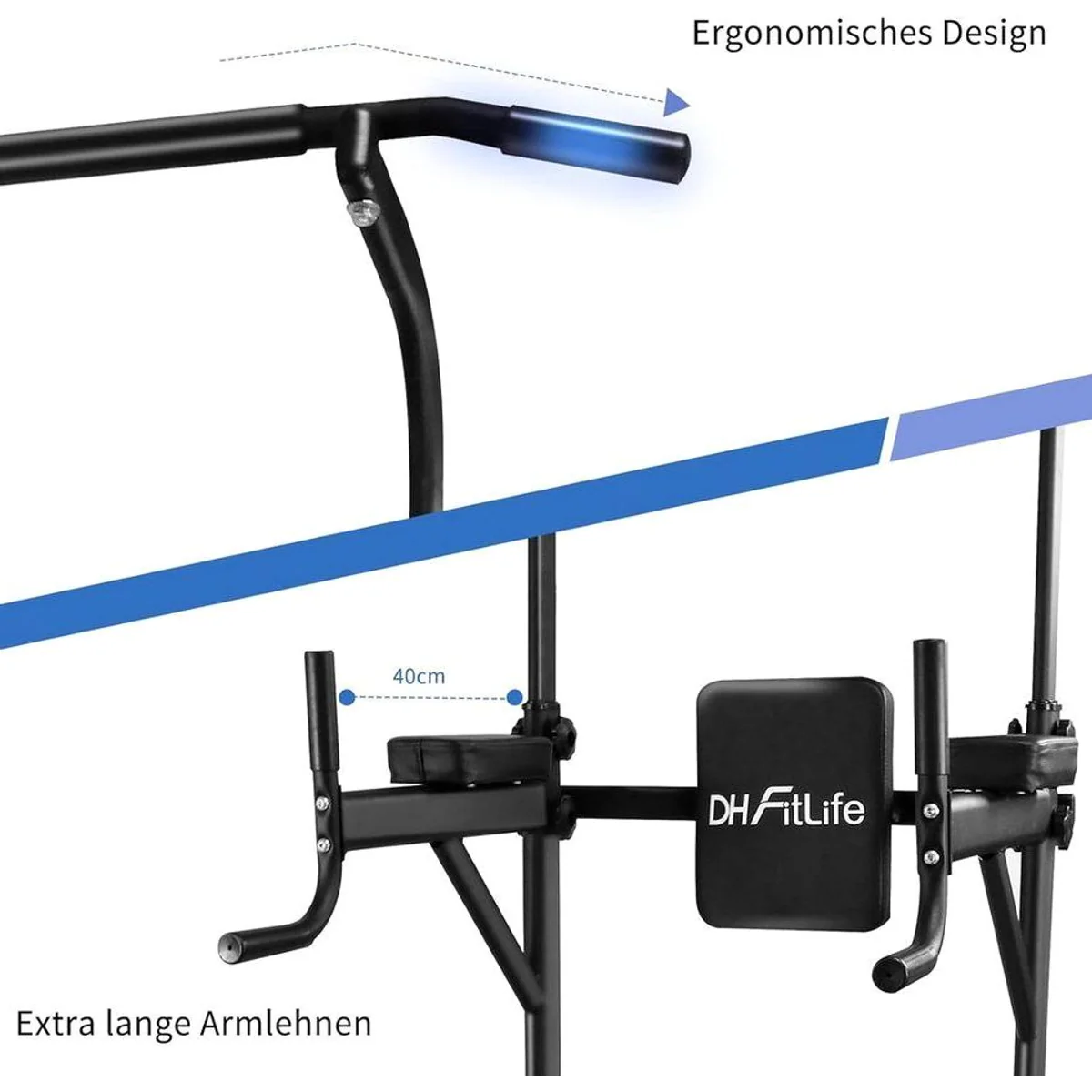 DH FitLife Kraftstation Power Tower, höhenverstellbar für effektives Ganzkörpertraining 4