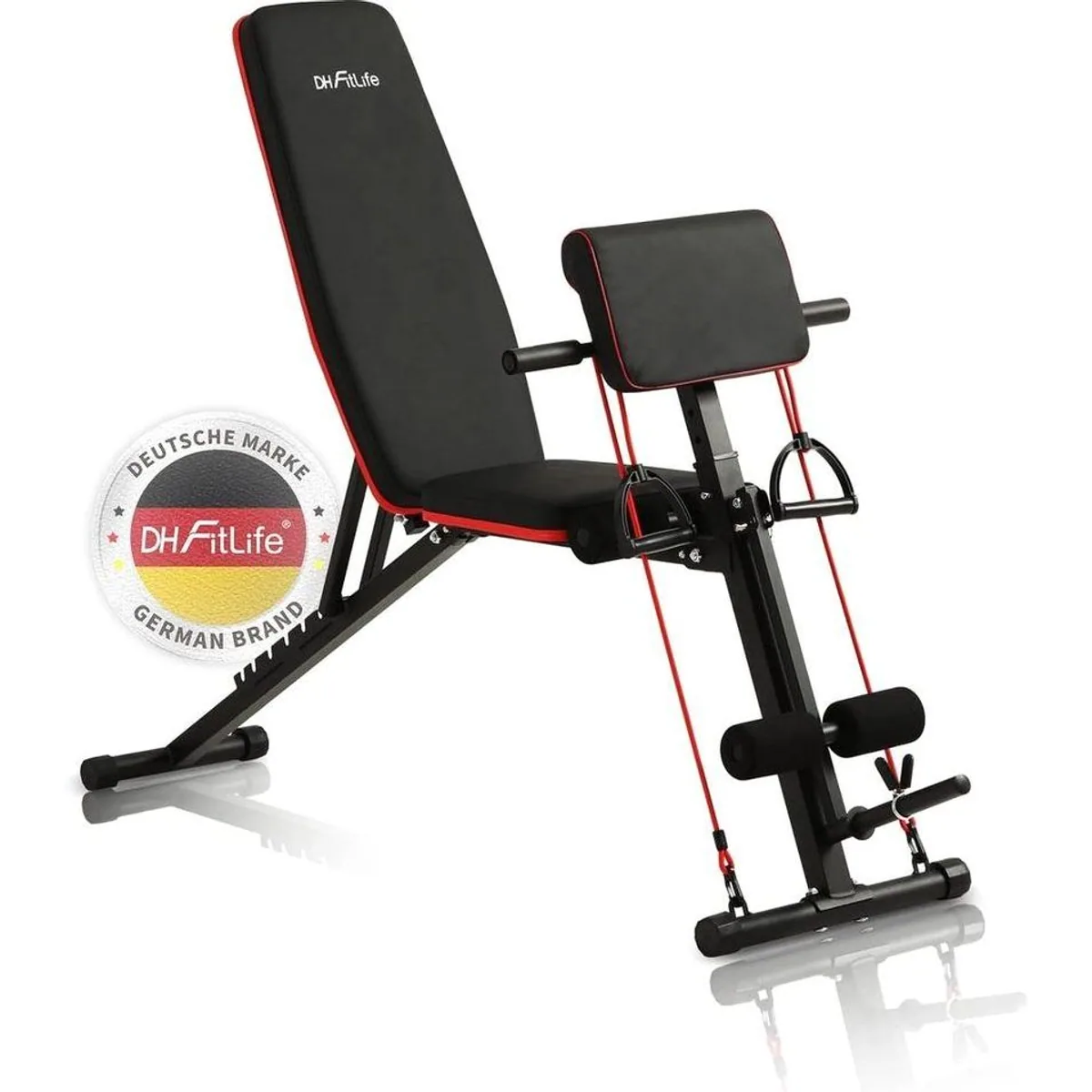 DH FitLife Hantelbank klappbar, verstellbar für vielseitiges Training