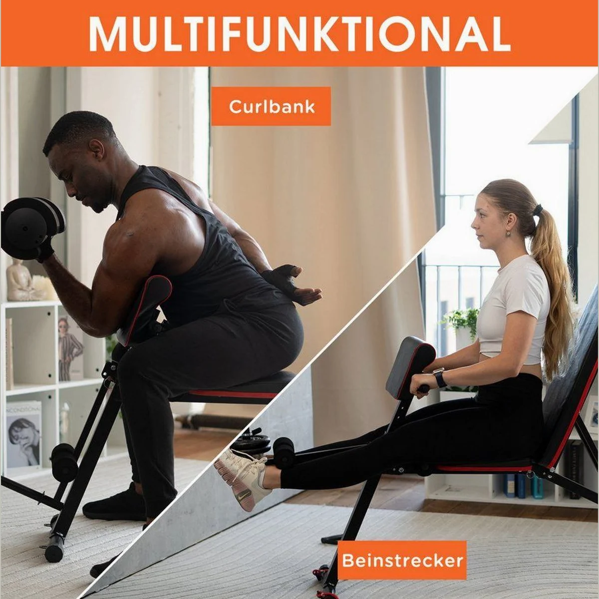 DH FitLife Hantelbank klappbar, verstellbar für vielseitiges Training 2