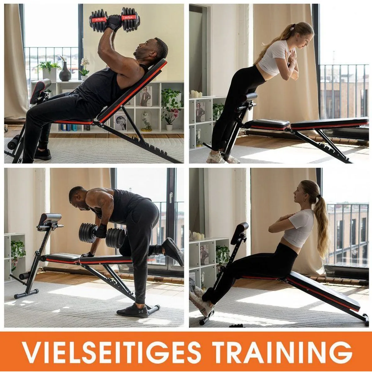 DH FitLife Hantelbank klappbar, verstellbar für vielseitiges Training 3