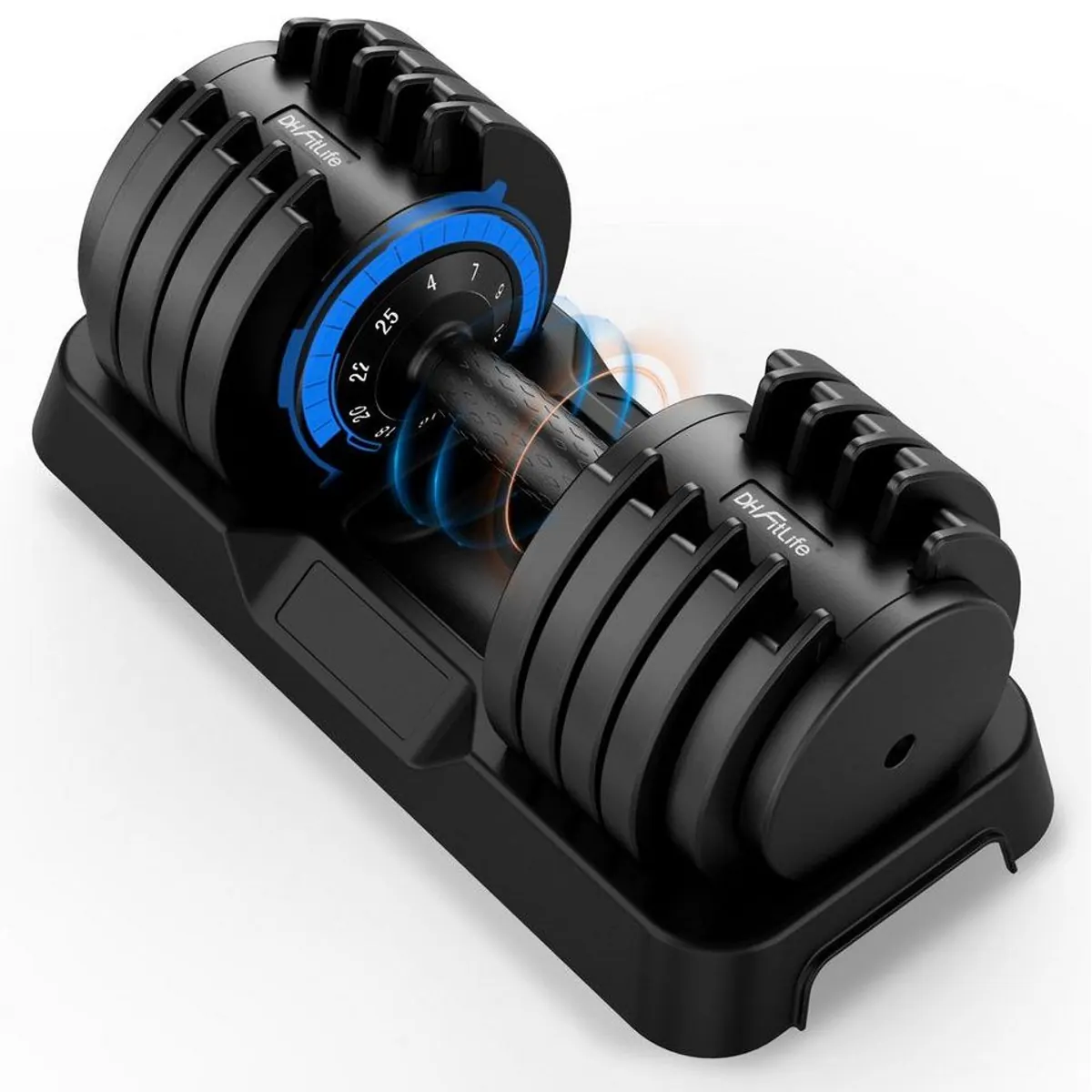 DH FitLife Hantel verstellbar 12kg/25kg, 10 Gewichtsstufen für individuelles Training