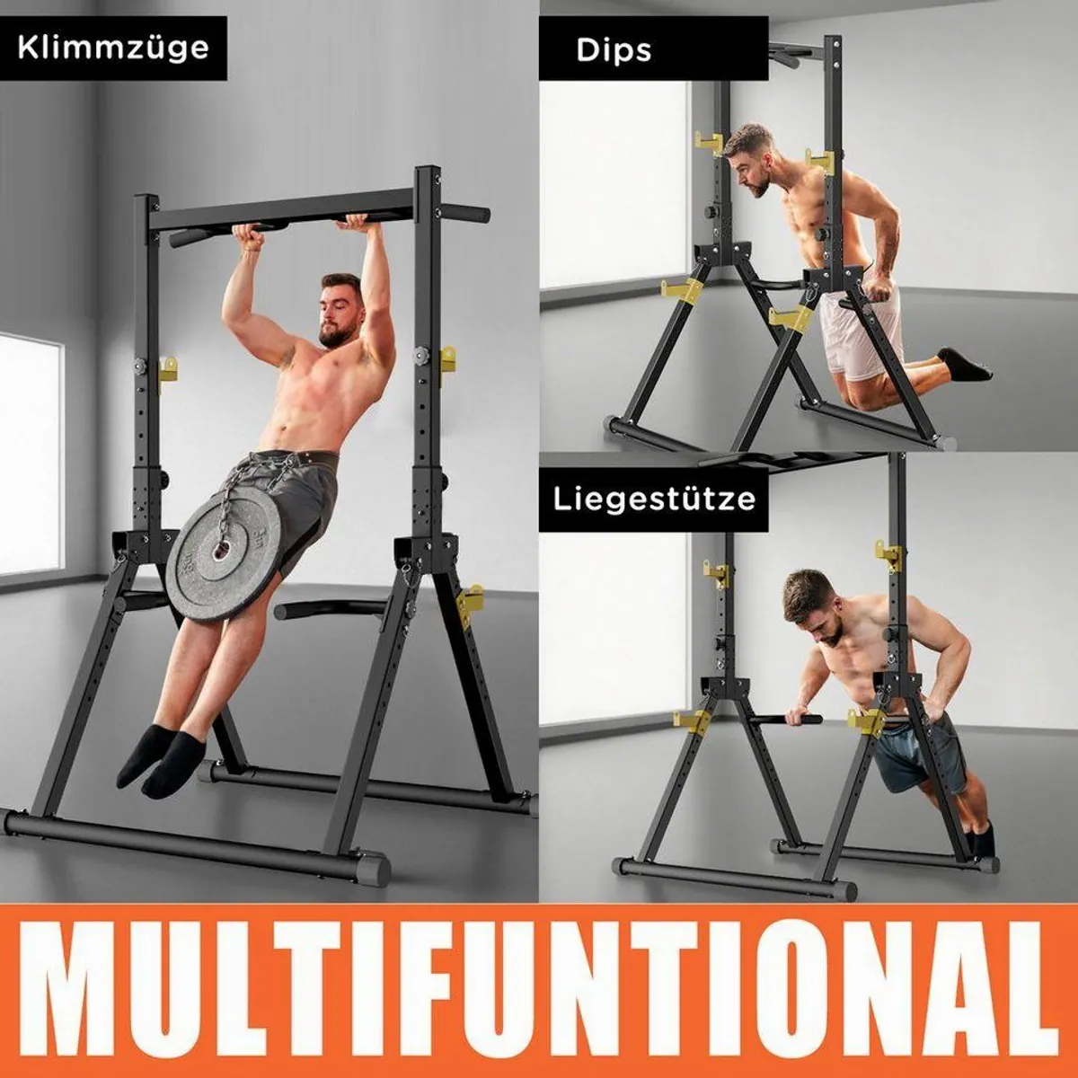DH FitLife Power Tower, platzsparend, verstellbar, multifunktional — bis 150 kg 3