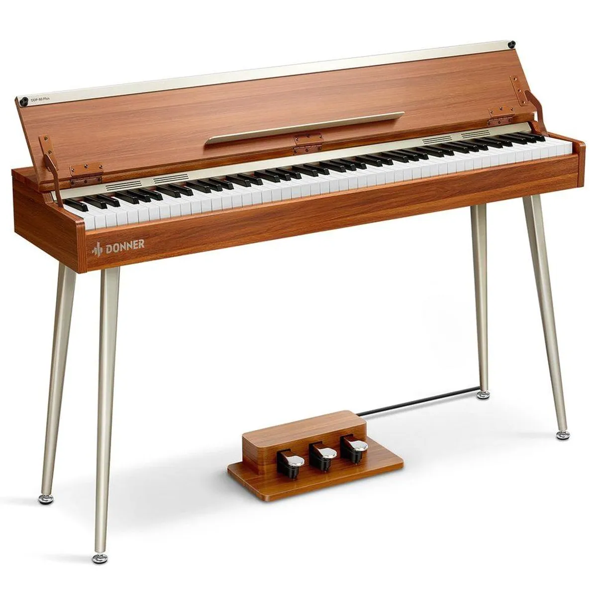 Donner DDP-80 PLUS Digitalpiano, 88 gewichtete Tasten, Pedal-Set inklusive
