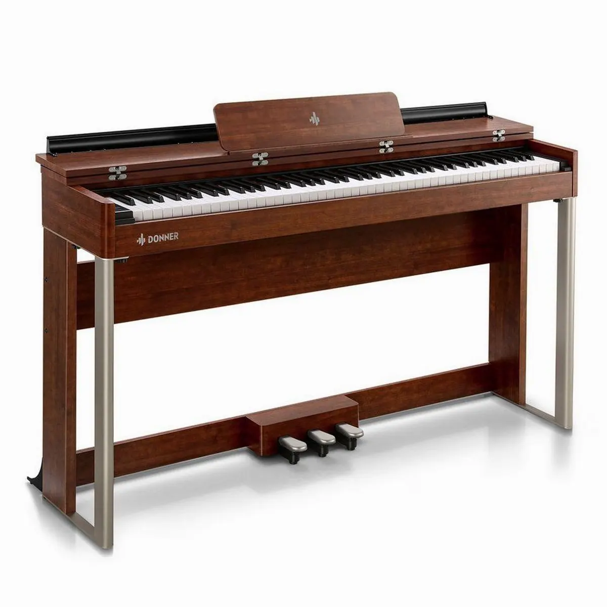 Donner DDP-200 Digitalpiano, 88 gewichtete Tasten, Bluetooth-MIDI, Holzgehäuse