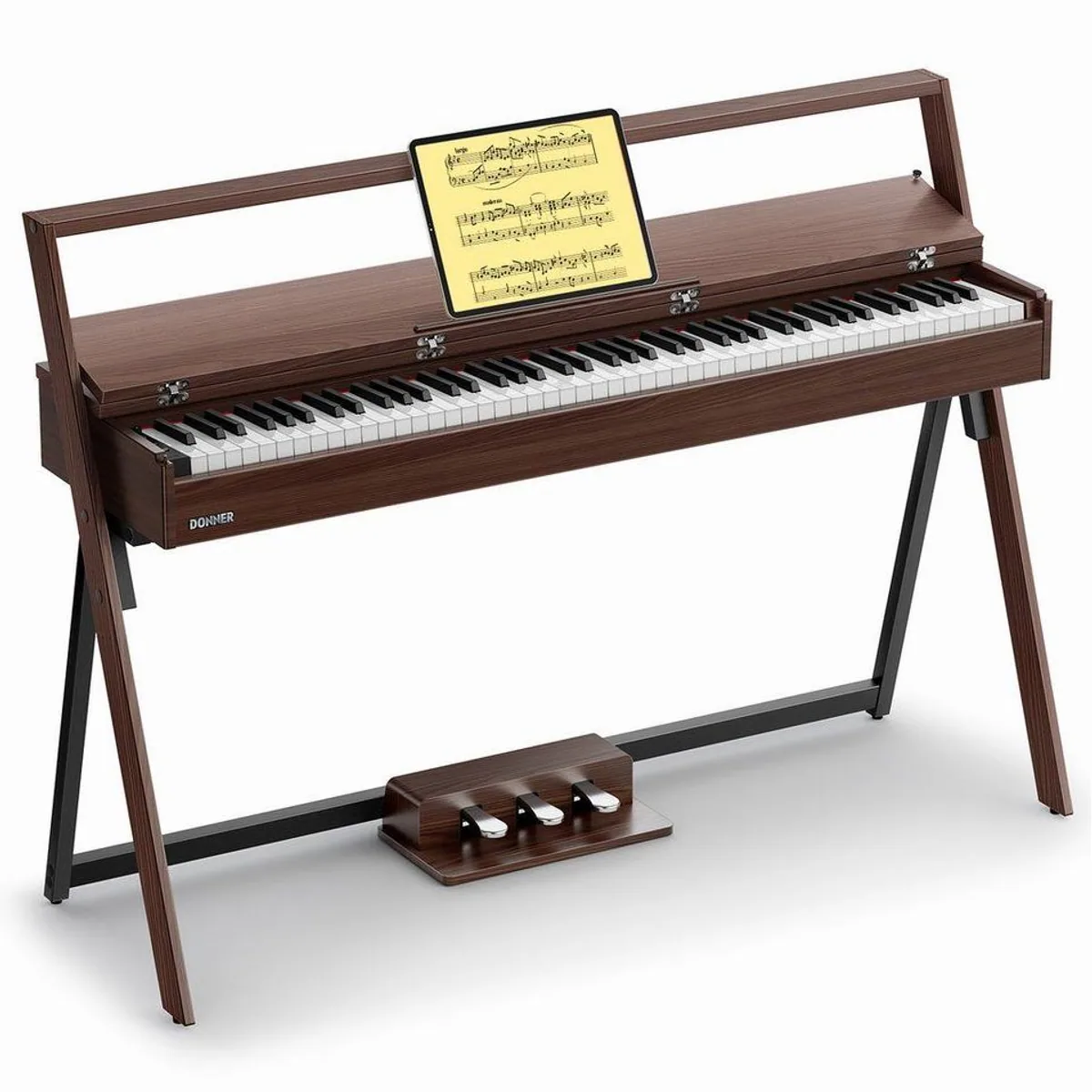 Donner R300 Digitalpiano, 88 gewichtete Tasten, Dual-Bluetooth, 3-Pedal-Funktion
