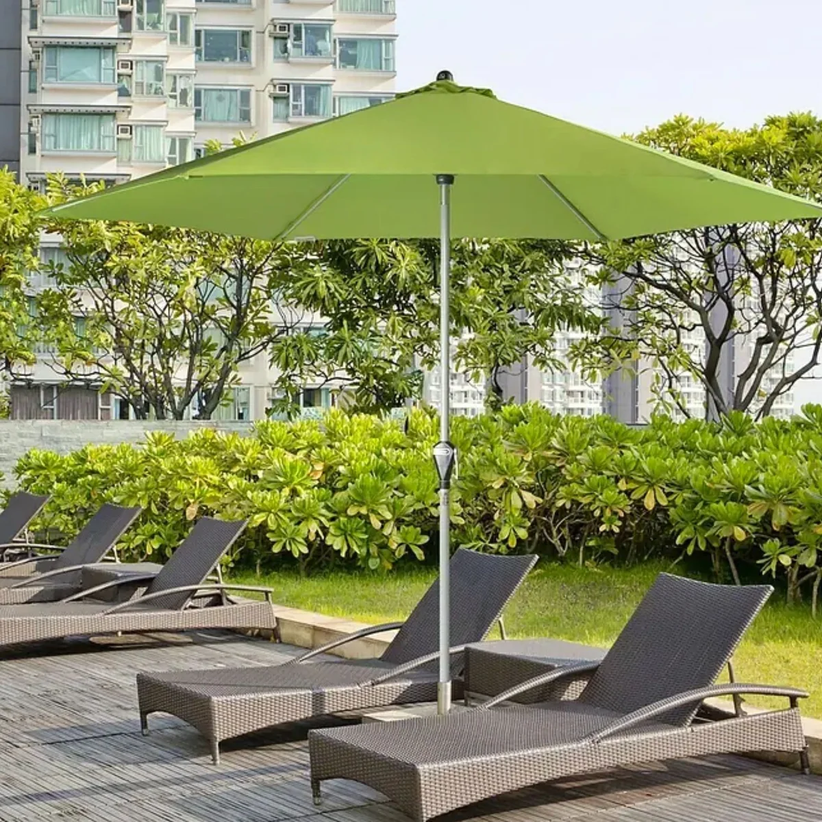 Doppler ACTIVE Auto Tilt Sonnenschirm, 320 cm Ø, wasserabweisend, flexibel neigbar 3