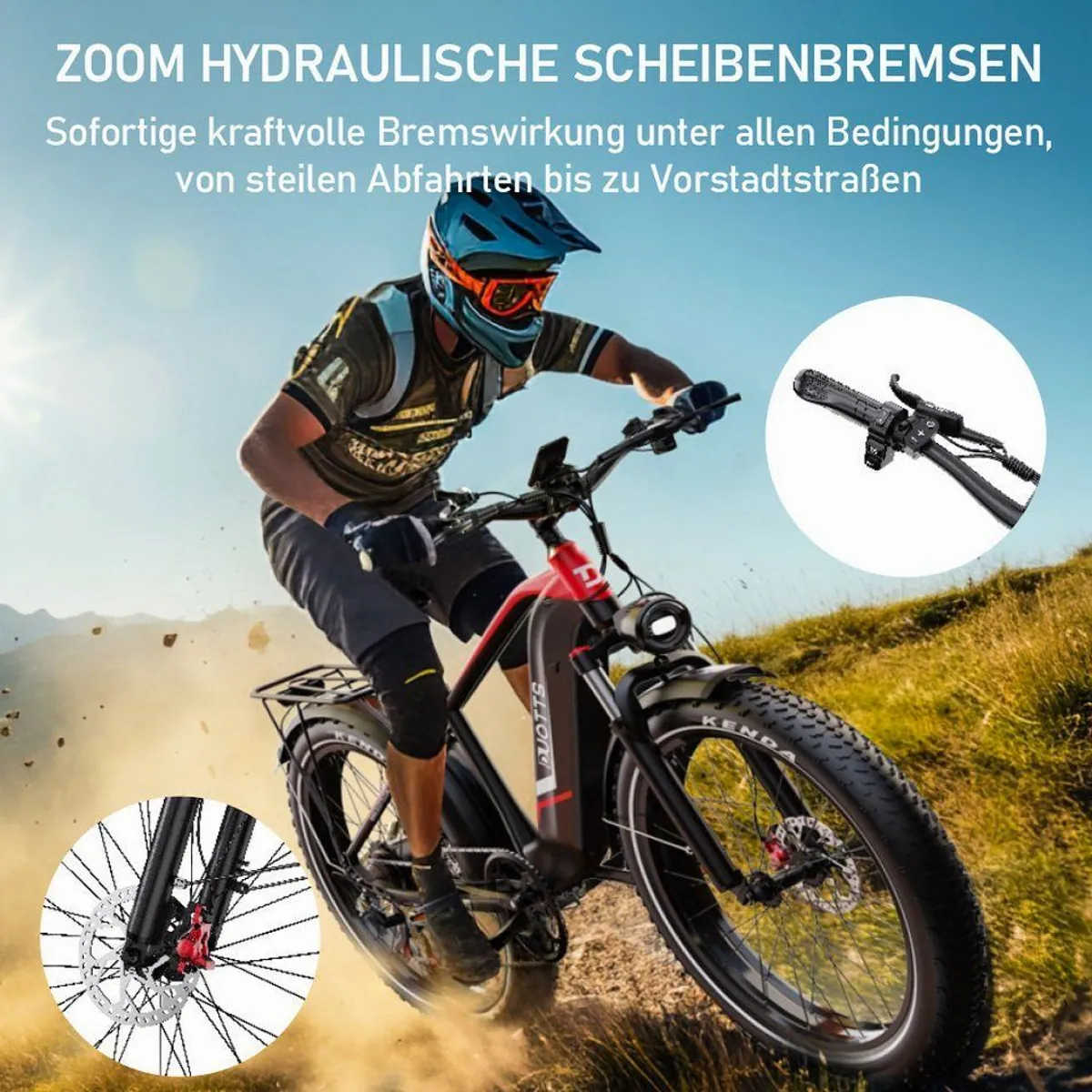 DUOTTS E-Bike F26lite Pedelec, 100 km Reichweite, 250 W Motor, Hydraulik-Bremsen 5