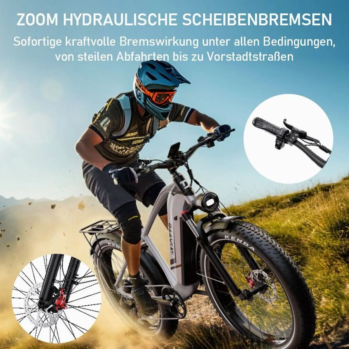 DUOTTS F26lite E-Bike, 100 km Reichweite, 250 W Motor, hydraulische Scheibenbremsen 5
