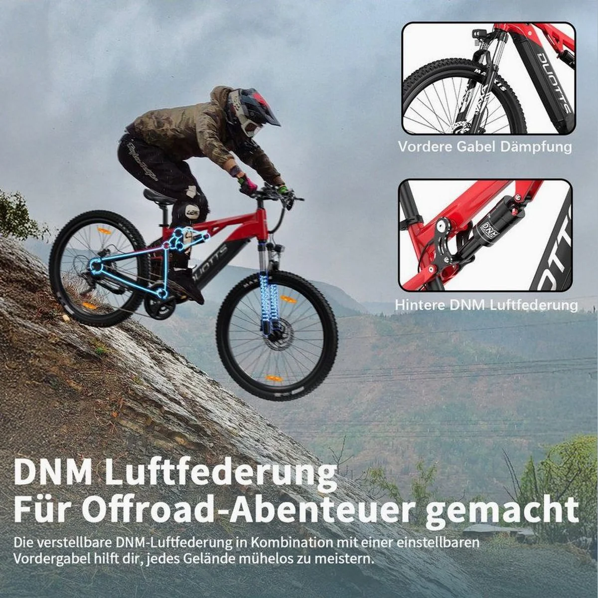 DUOTTS E29 E-Bike Cityrad, 648 Wh Akku, 14-Gang Shimano, IPX4-Schutz 4