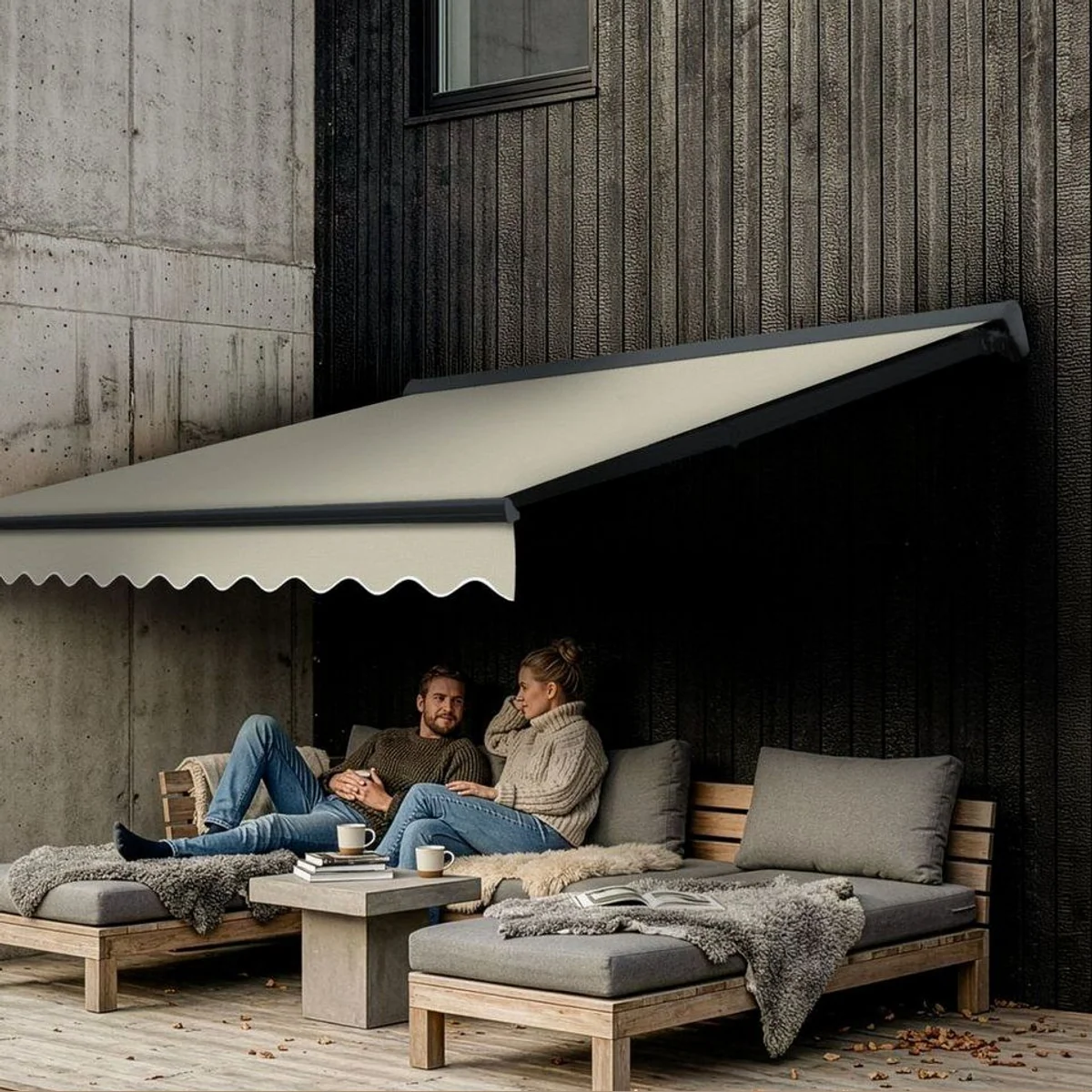 Eclipse Halbkassettenmarkise, UV-Schutz 50+, stufenlos verstellbar — 2,5x2m 2