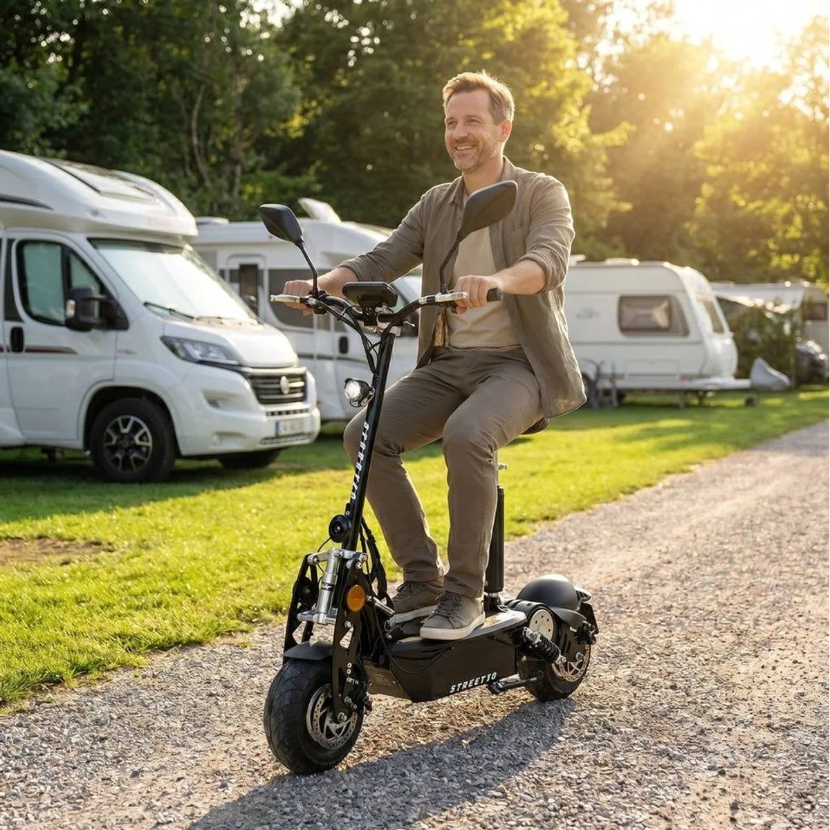 eFlux Street 20 Pro E-Scooter, klappbar, Straßenzulassung, komfortabler Sitz
