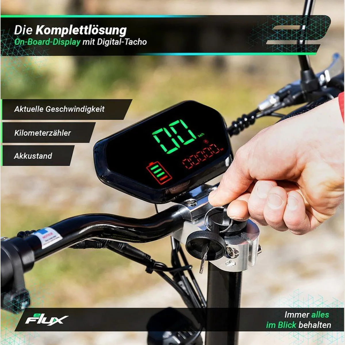 eFlux Street 20 Pro E-Scooter, klappbar, Straßenzulassung, komfortabler Sitz 4