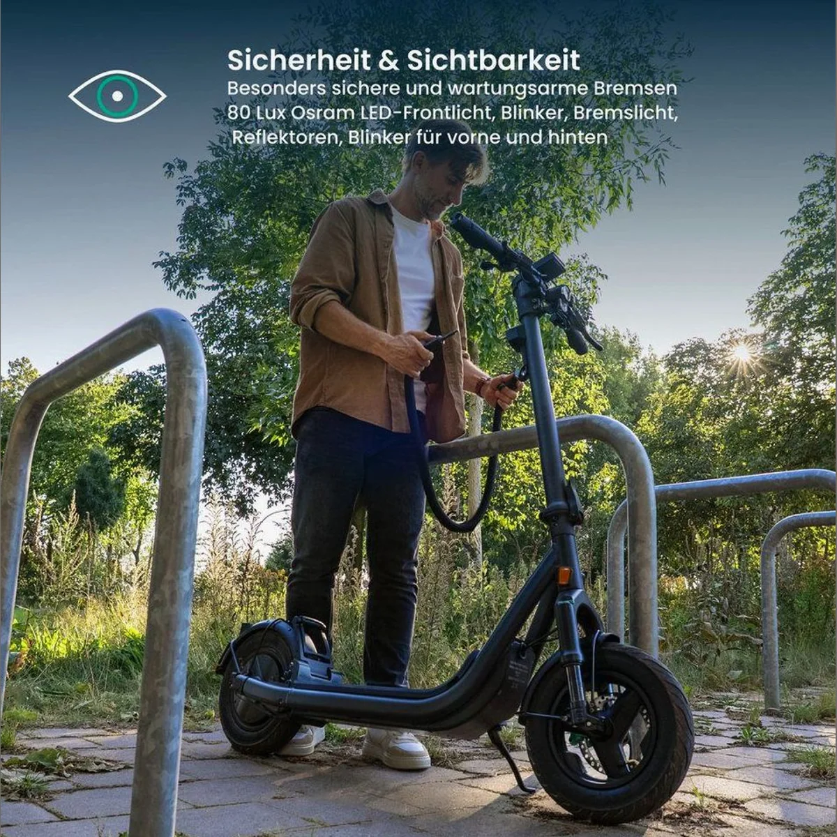 Egret GT E-Scooter, 13", Vollfederung, 100 km Reichweite 5