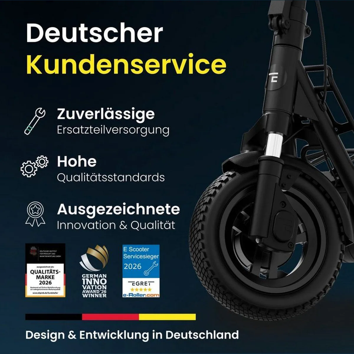 Egret E-Scooter Unit, hohe Reichweite, integrierte Federung, stabile Bauweise 3