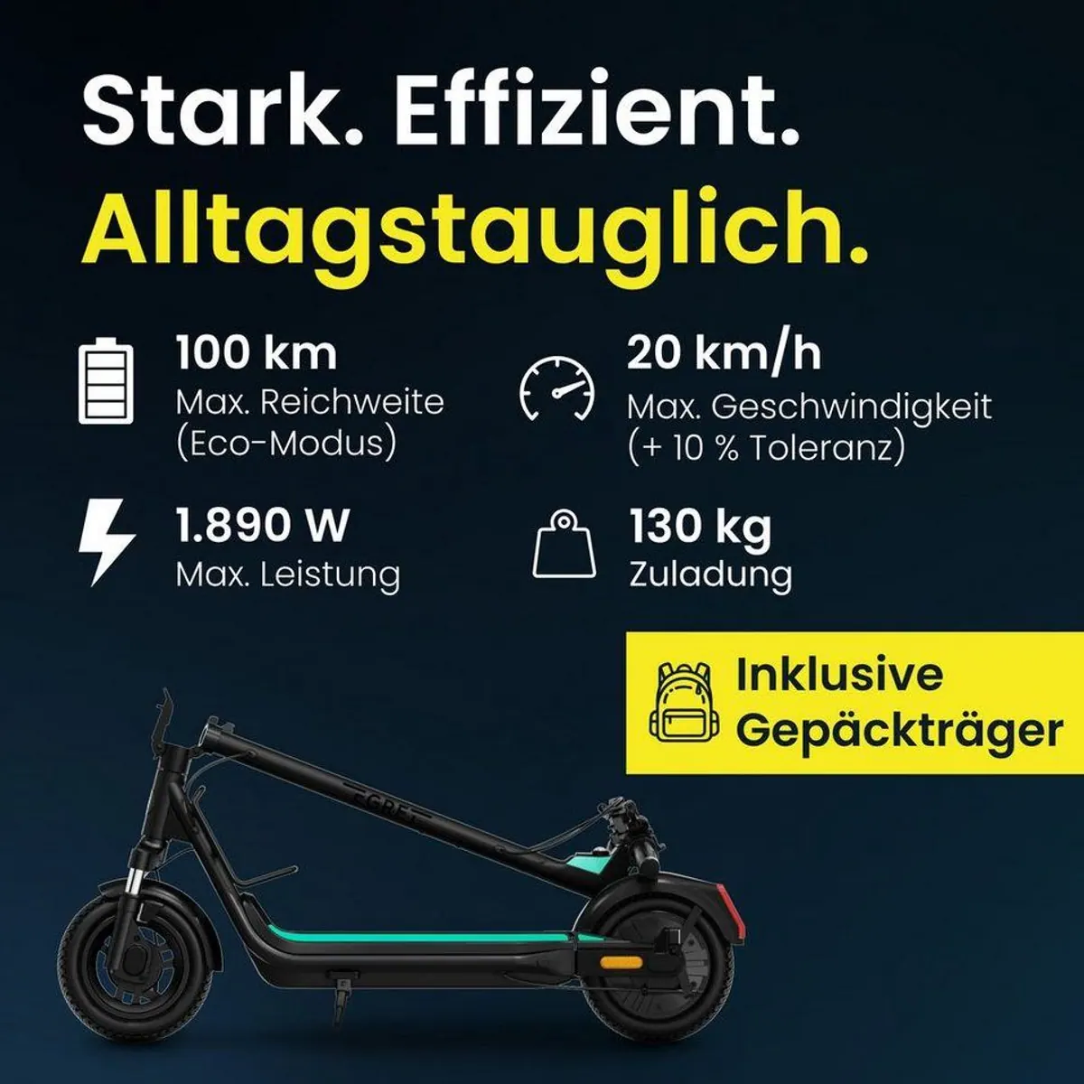 Egret E-Scooter Unit, hohe Reichweite, integrierte Federung, stabile Bauweise 5