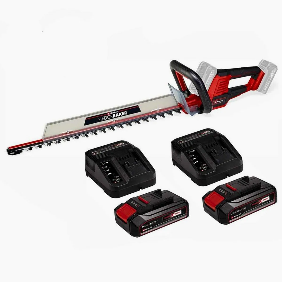 Einhell GE-CH 36/61 Li Akku-Heckenschere, 61 cm Schnittlänge, 2 Akkus 2.5 Ah
