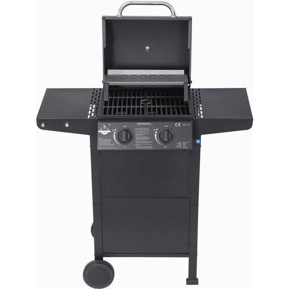 El Fuego Gasgrill San Jose, 2 Brenner, gusseisernes Grillrost, Thermometer 4