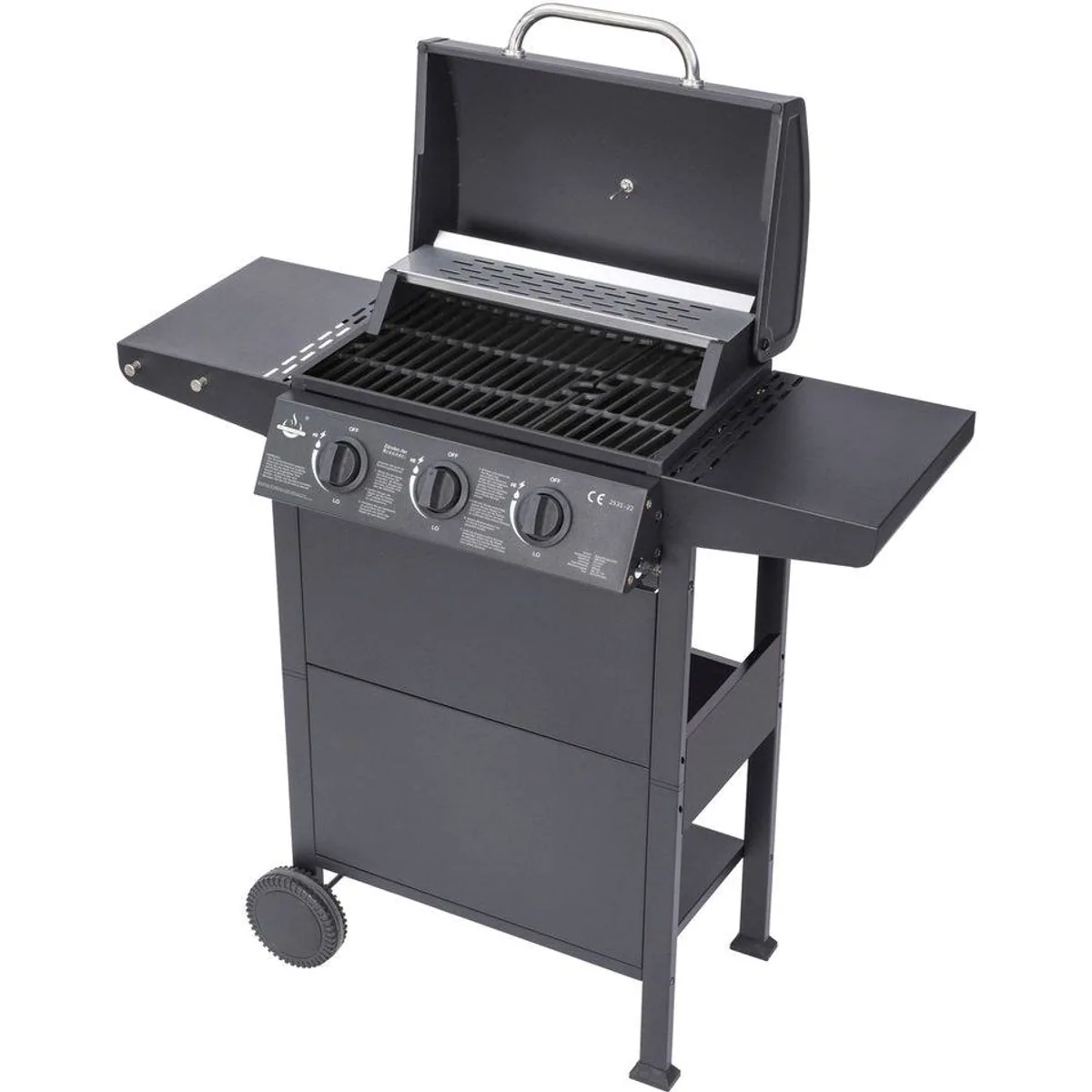 El Fuego San Jose Gasgrill, 3 Brenner, gusseisener Grillrost 2