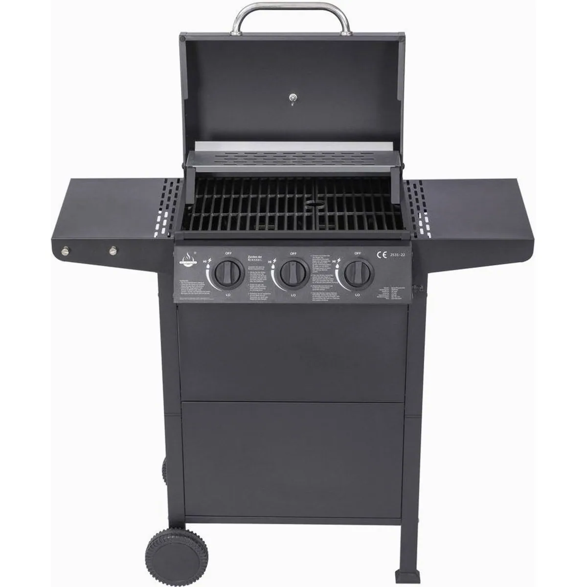 El Fuego San Jose Gasgrill, 3 Brenner, gusseisener Grillrost 3