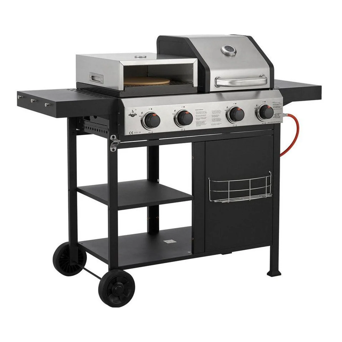 El Fuego Boston Gasgrill Kombigrill 3-in-1, inkl. Pizzastein & Planchaplatte