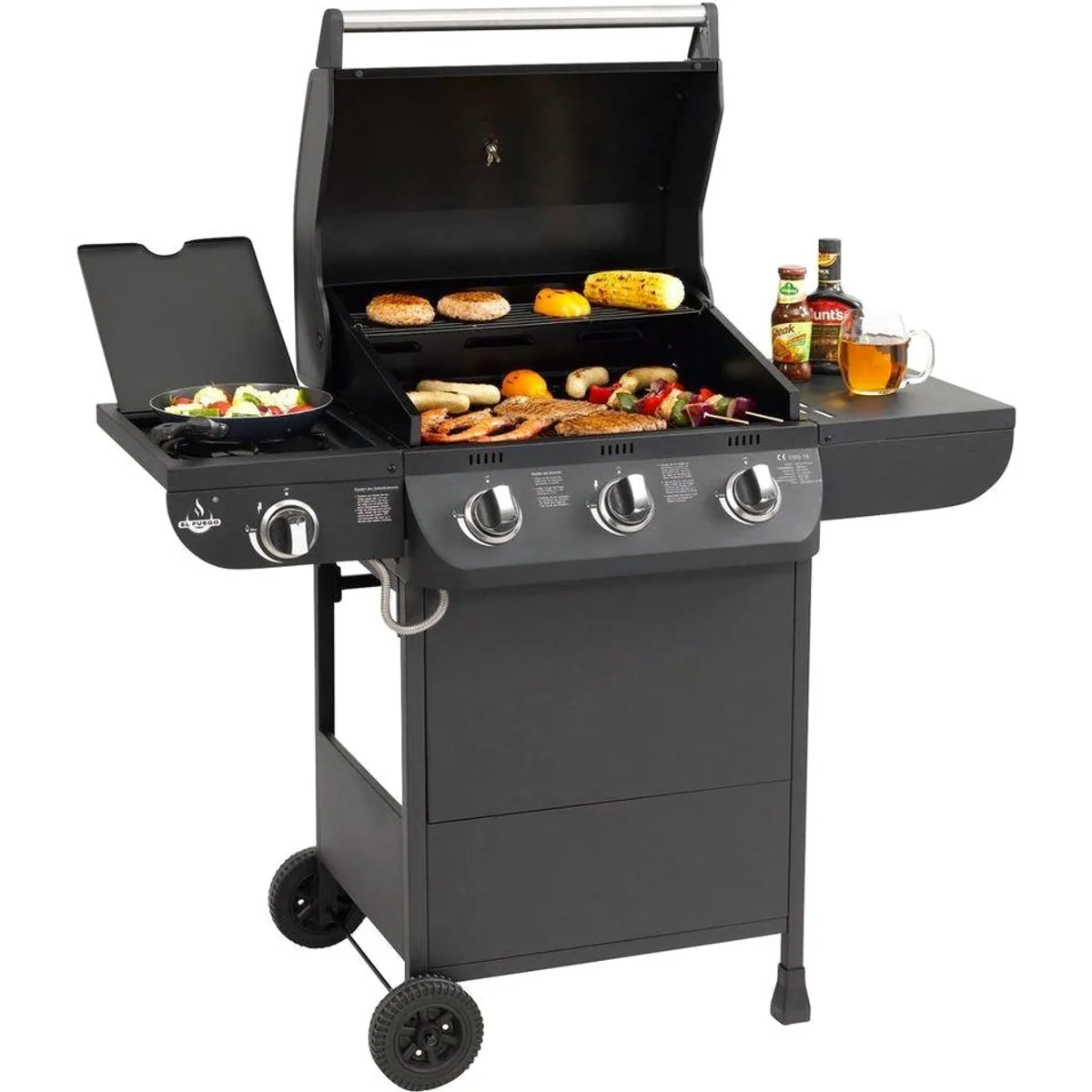 El Fuego Columbus 3+1 Gasgrill, vielseitig, robust, platzsparend