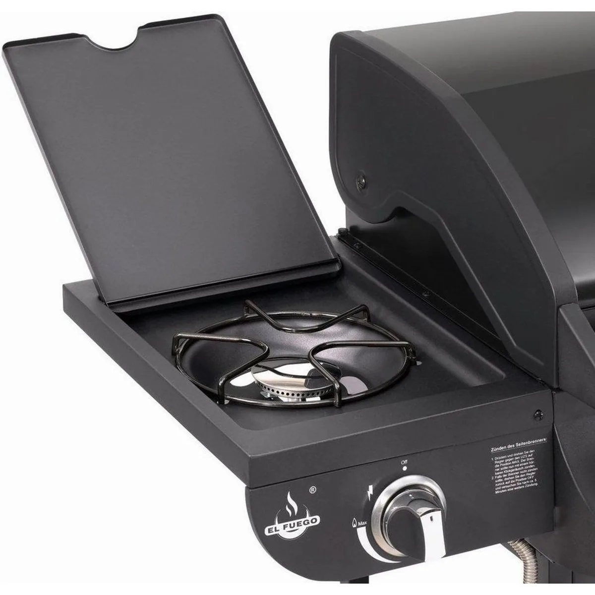 El Fuego Columbus 3+1 Gasgrill, vielseitig, robust, platzsparend 5