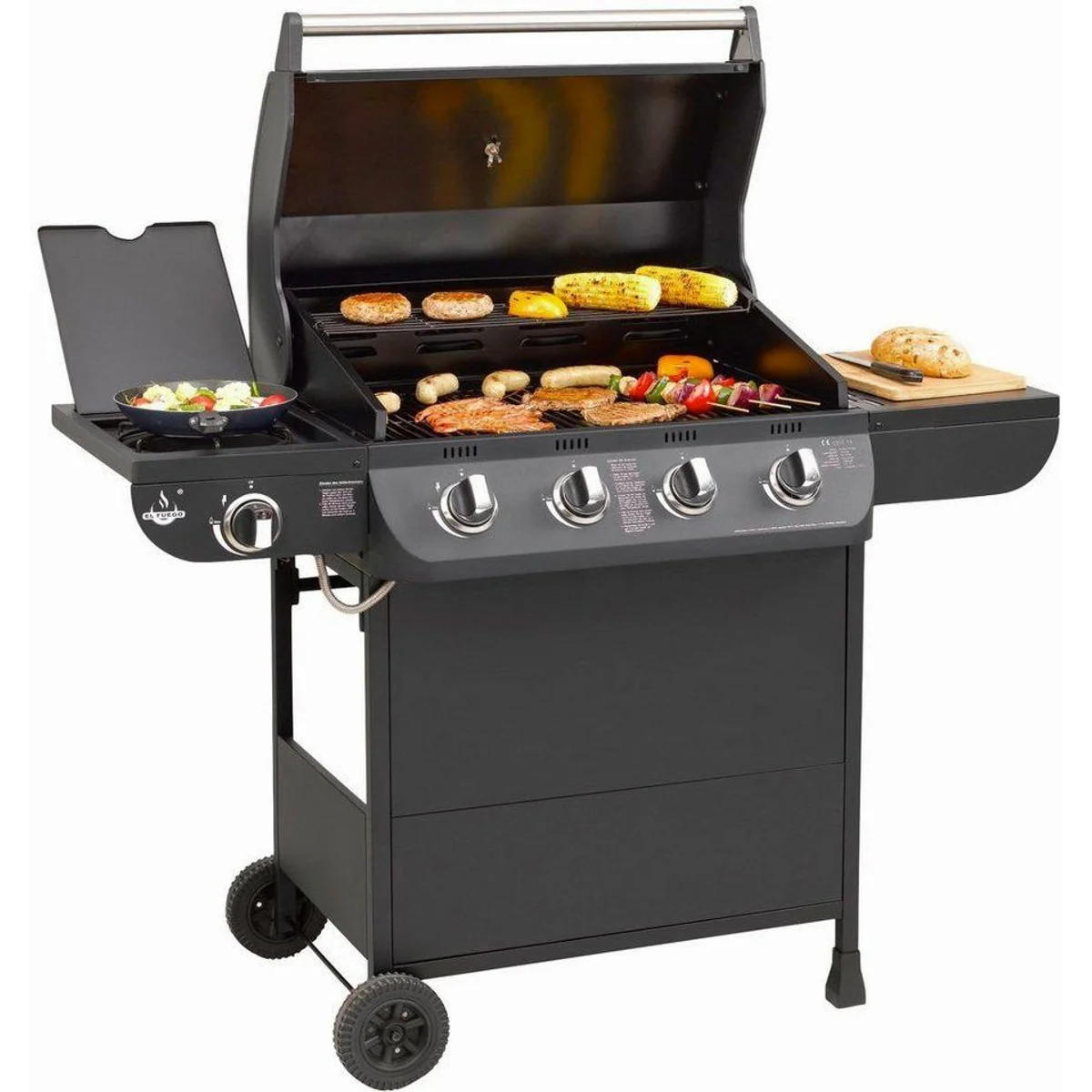 El Fuego Columbus Gasgrill 4+1, ideal für Grillabende mit Freunden