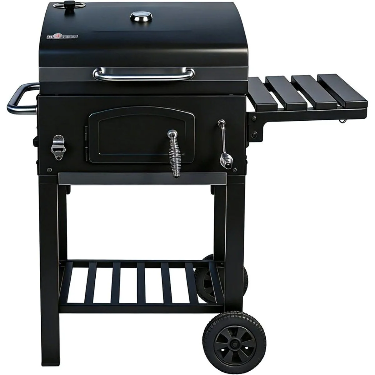 El Fuego Ontario II Holzkohlegrill, stufenlose Höhenverstellung, große Grillfläche 3