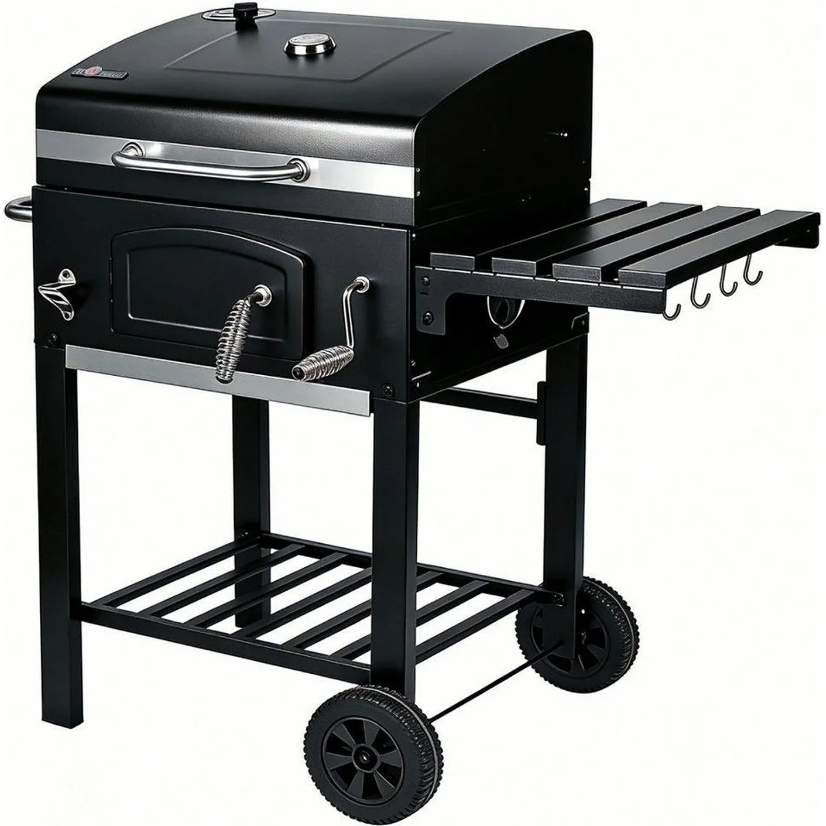 El Fuego Ontario II Holzkohlegrill, stufenlose Höhenverstellung, große Grillfläche 4