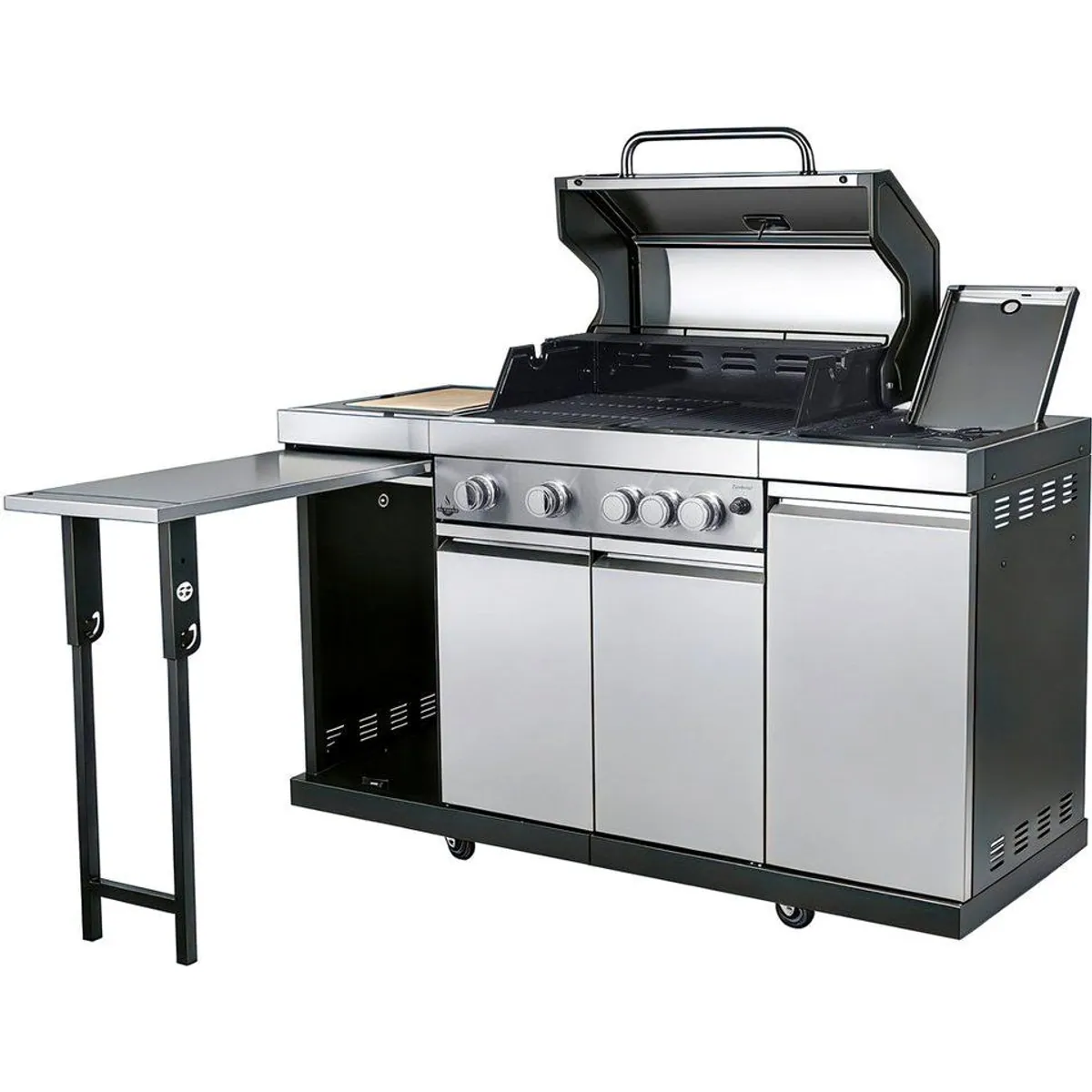El Fuego Kombigrill Augusta, 17 kW Leistung, vielseitig nutzbar als Gas- und Holzkohlegrill 2