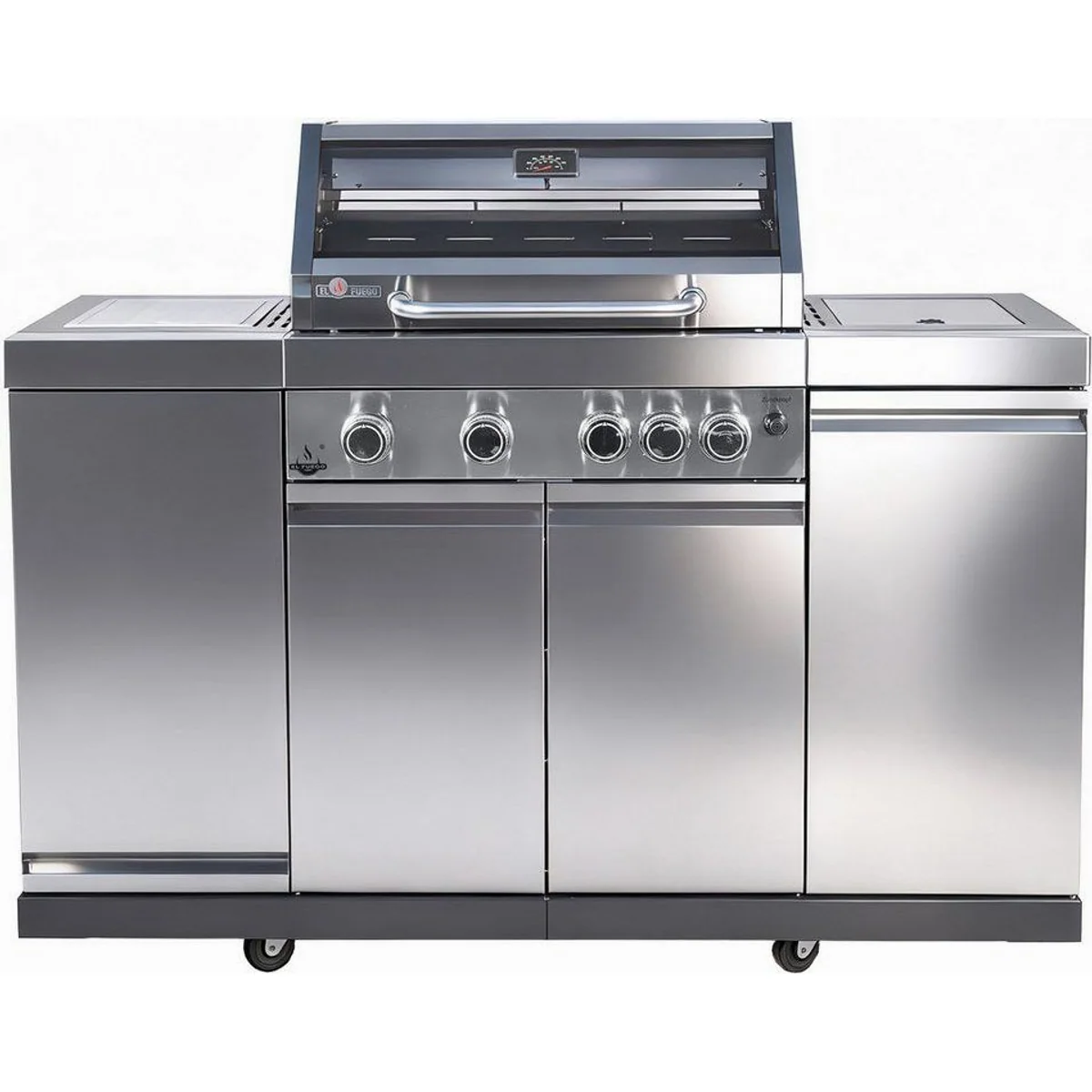 El Fuego Kombigrill Augusta, 17 kW Leistung, vielseitig nutzbar als Gas- und Holzkohlegrill 4