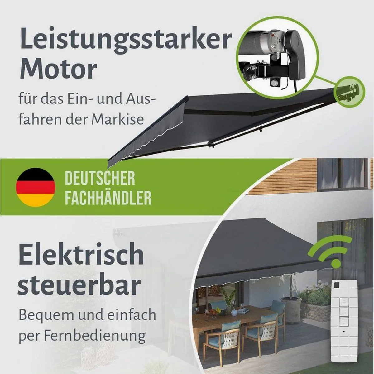 empasa Gelenkarmmarkise START PLUS, elektrisch, UV-beständig, verschiedene Größen 5