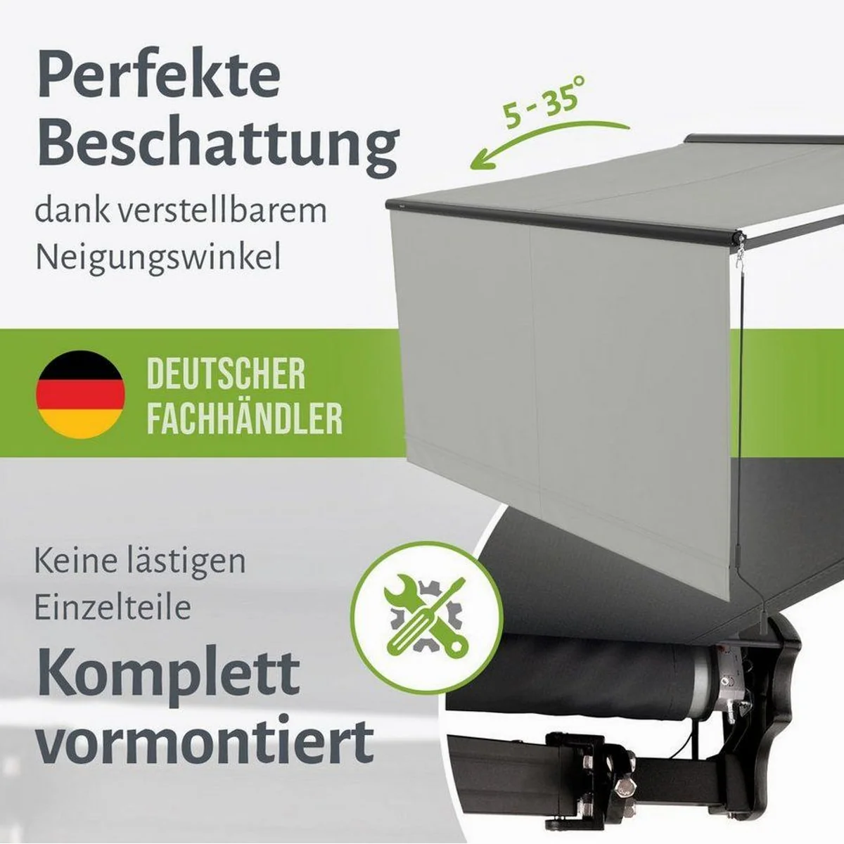empasa Halbkassettenmarkise Expert Plus, elektrische Steuerung, WLAN-fähig, windbeständig 5