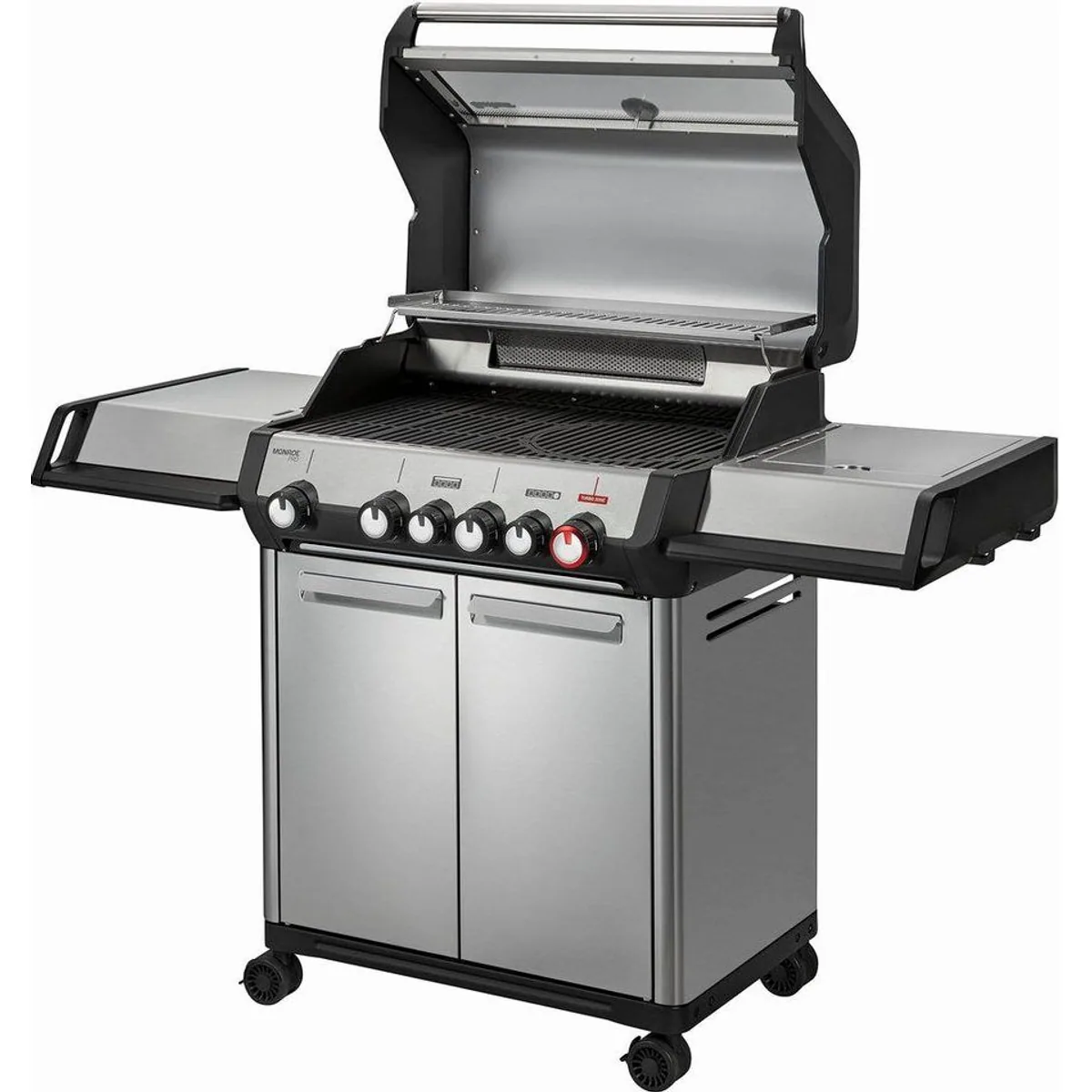 Enders Monroe Pro 4 SIKR Turbo, leistungsstarker Gasgrill mit Sichtfenster und Turbo Zone