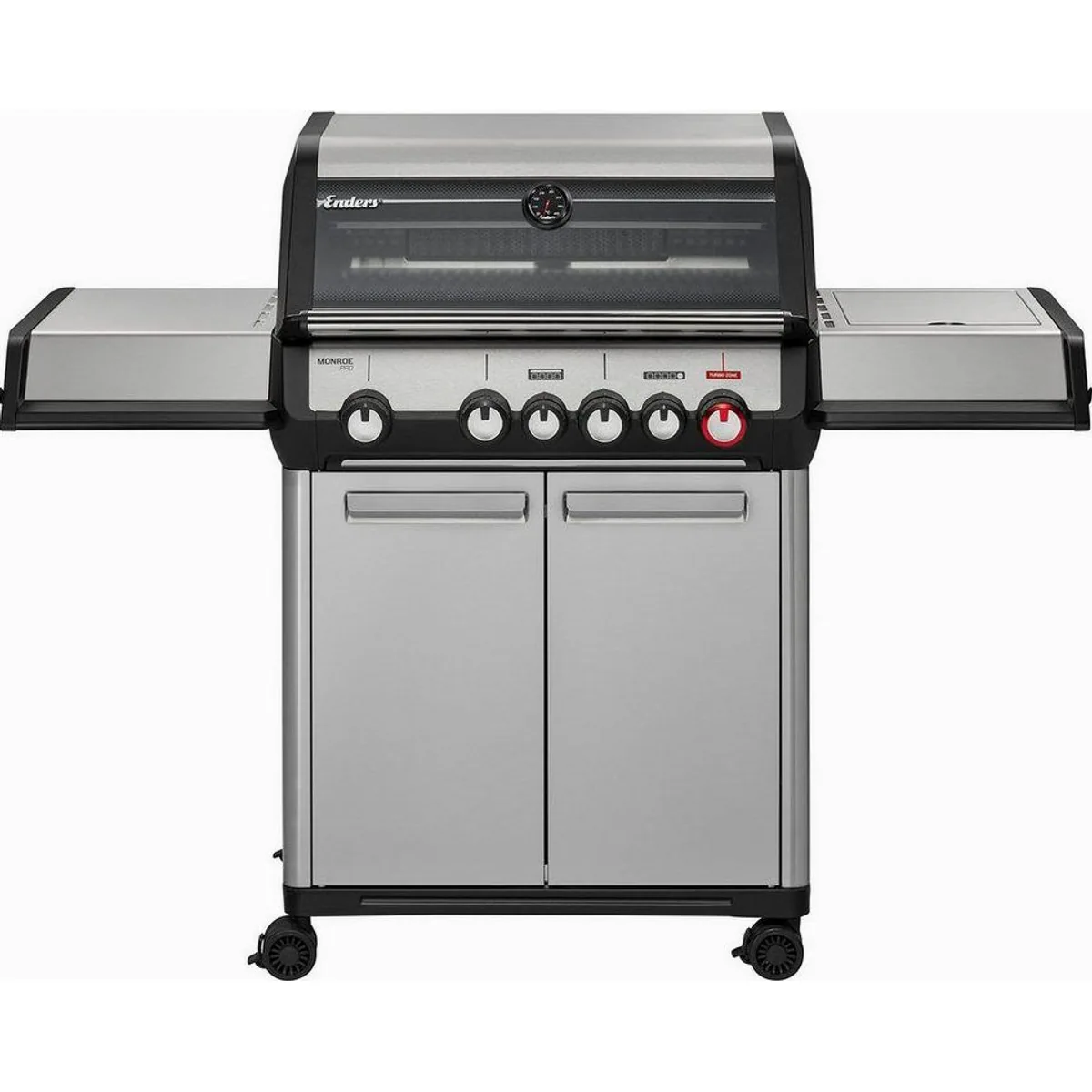 Enders Monroe Pro 4 SIKR Turbo, leistungsstarker Gasgrill mit Sichtfenster und Turbo Zone 4