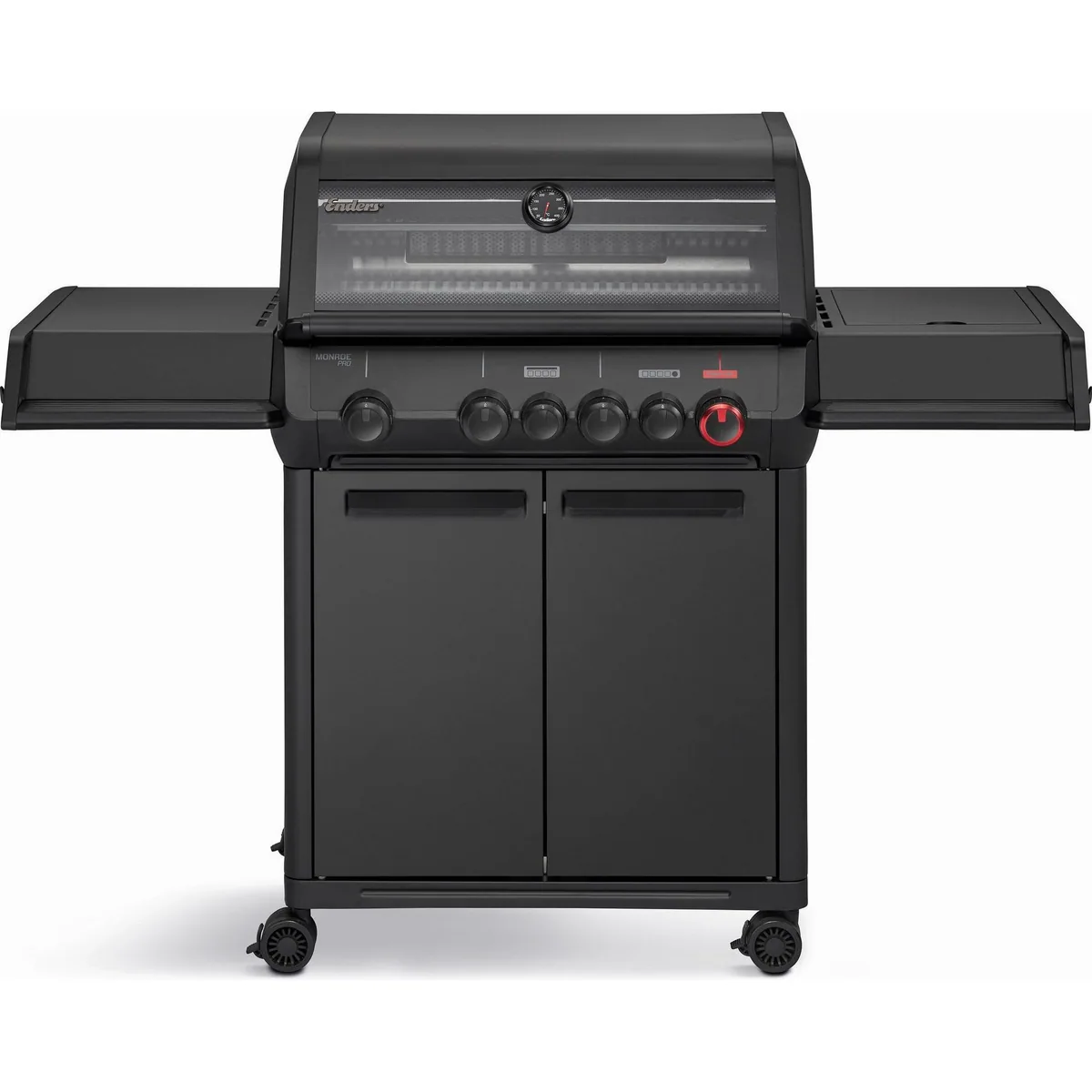 Enders Monroe Pro 4 SIKR Turbo Shadow, leistungsstarker Gasgrill mit Sear Grate 4