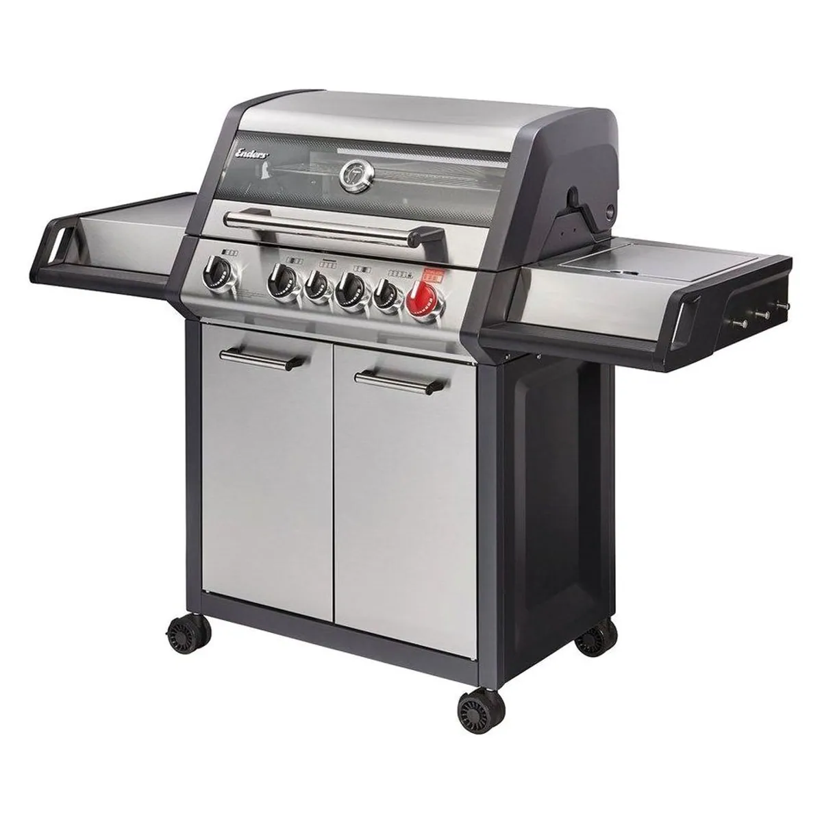 Enders Gasgrill Monroe Pro 4 SIK Turbo, 4 Brenner, Edelstahl, Turbo Zone