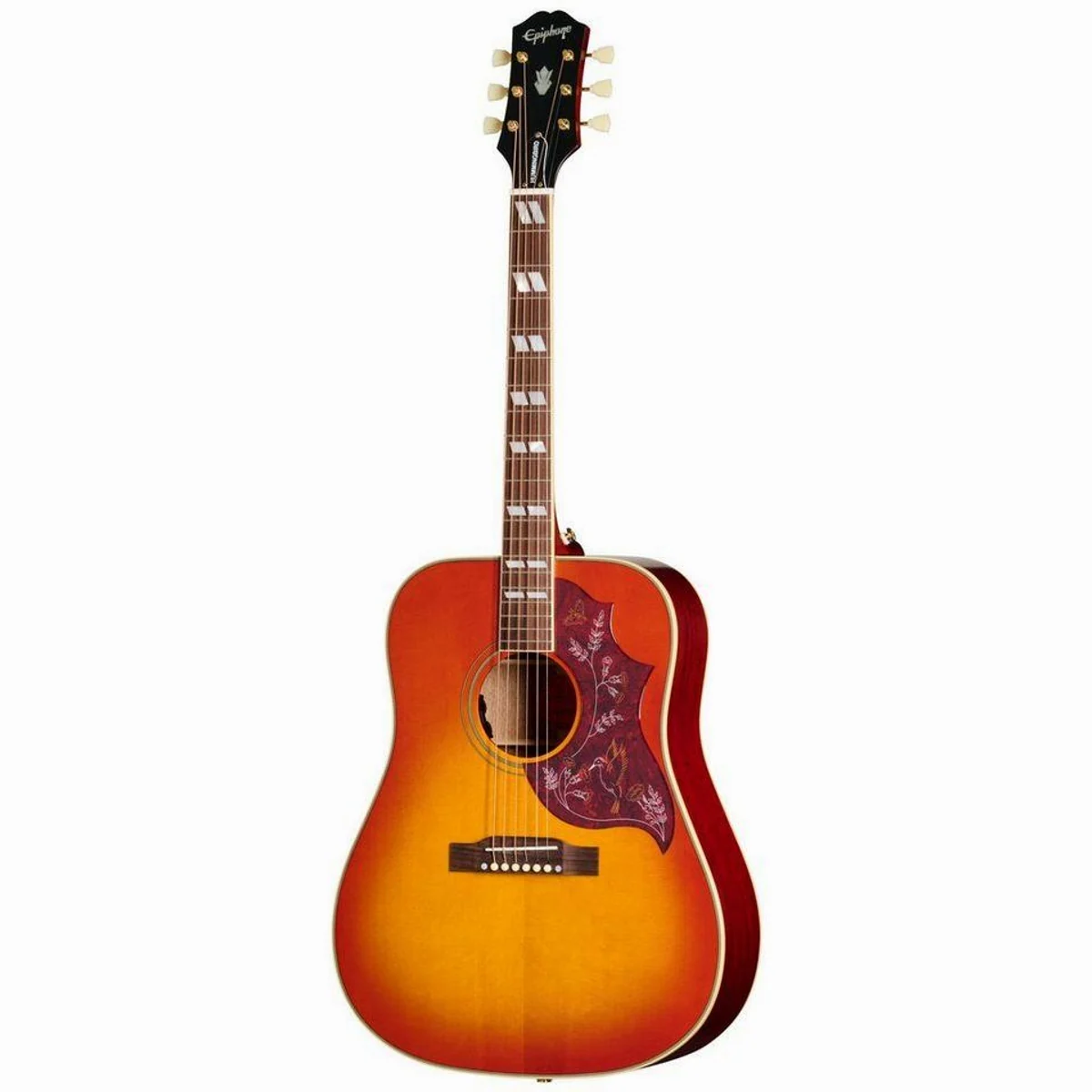 Epiphone Hummingbird Standard, Dreadnought Westerngitarre, kräftiger Klang, elegantes Cherry Sunburst