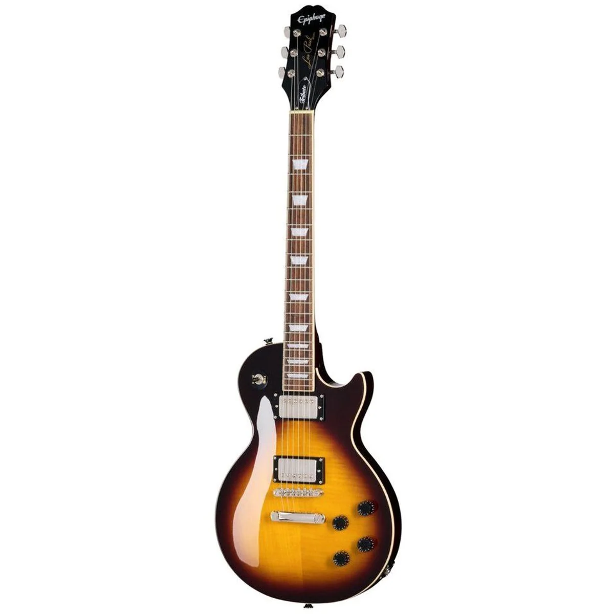 Epiphone Les Paul Tribute Plus Vintage Sunburst, Mahagoni-Korpus, Humbucker-Tonabnehmer