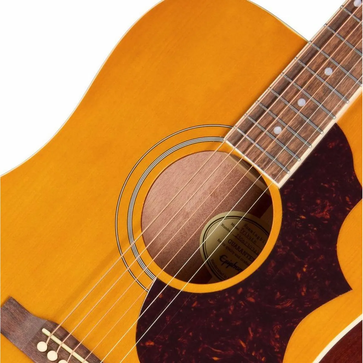 Epiphone Hummingbird Tribute Antique Natural, Dreadnought-Gitarre, kraftvoller Klang 5